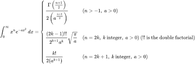 A couple higher order gaussian's and normalization exersize. List Of Integrals Of Exponential Functions Wikipedia