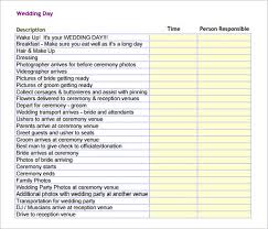 19 wedding schedule templates psd