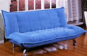 sky blue modern sofa bed in microfiber