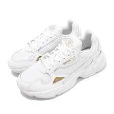 Details About Adidas Originals Falcon W White Gold Metallic Women Running Casual Shoes Ee8838