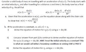 Solved Consider A Solid Of Mass M