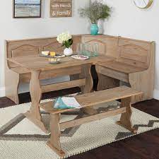 If you are looking for kitchen booth tables you've come to the right place. 3 Pc Rustic Wooden Breakfast Nook Dining Set Corner Booth Bench Kitchen Table Ebay