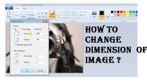 how to change dimension of image you