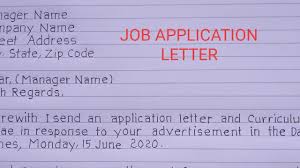 write job application letter sle