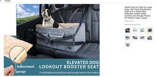 Petsfit Dog Car Seat Travel Dog Booster