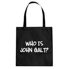 Amazon Com Tote Who Is John Galt Large Black Canvas Bag Shoes