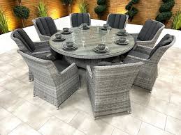 8 seat round dining set