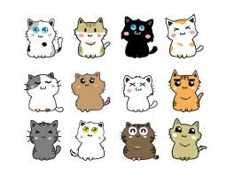 cartoon cat vector art icons and