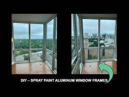 diy spray paint aluminum window frames