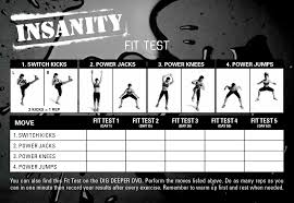 insanity fit test worksheet