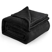 bedsure fleece blankets king size black