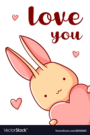 cute bunny with cartoon kawaii