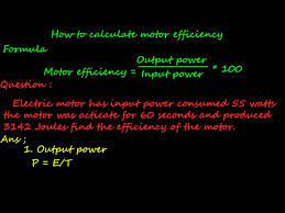 how to calculate motor efficiency when