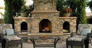 concrete outdoor fireplace ideas for