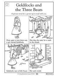One day, ordinary mama bear (cook)_3 a delicious porridge for her family and (put) _4 it into bowls: Goldilocks And The Three Bears Kindergarten Preschool Reading Worksheet Greatschools