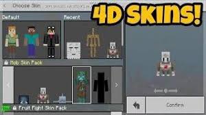 At this moment we have 278 skins in resolution 512x256 in our database and new ones added daily. 4d Skins In Minecraft Bedrock Edition 1 6 Beta Minecraft Skins Minecraft Minecraft Skins 4d