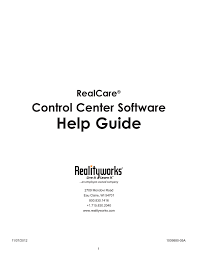 Realcare Control Center Software Help Guide Manualzz Com