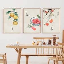 Traditional Chinese Style Ink Fruits