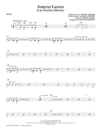 Autumn Leaves Drums Sheet Music To Download
