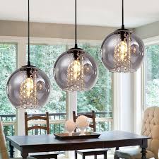 Glass Ball 3 Light Kitchen Island Pendant Light Dining Room Lighting Ideas Living Room Bedroom Ceiling Lights