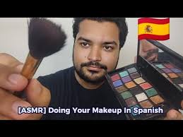 asmr doing your makeup in spanish