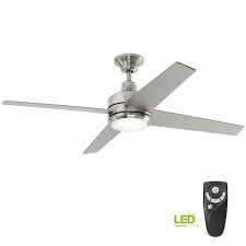 Find quality home decor with the home depot's home decorators collection, including home furnishing, outdoor decor, lighting and fans, rugs and flooring, window treatments and much more, all at affordable prices. Home Decorators Collection Mercer 52 In Led Indoor Brushed Nickel Ceiling Fan With Light Kit And Remote Control 54725 The Home Depot