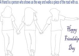 friendship day coloring page for kids 8