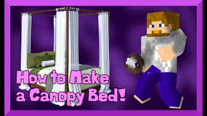 minecraft how to make a canopy bed