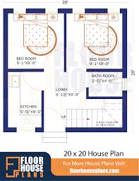 20 x 20 house plan 2bhk 400 square feet