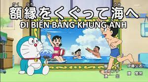 Ngoại Ngữ Nước Ngoài - Doraemon - Đi biển bằng khung ảnh