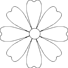 Free Clipart Flower Daisy 8 Petal Template Baj