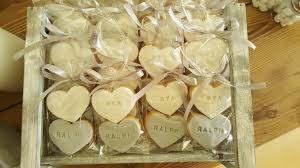 heart shaped cookies grooms table