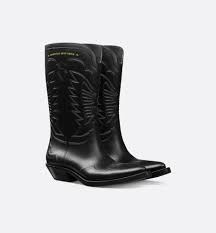 dior wind heeled boot black rubber dior
