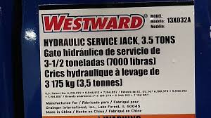 westward 13x032 3 5 ton load cap 21 5 8