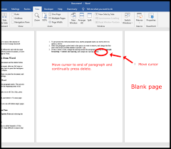 If you delete a section break you may delete any headers and footers you have in the previous section. How To Delete A Page Or Whitespace From Word