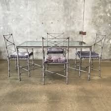 Wrought Iron Glass Top Table With