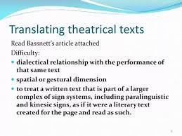 ppt translating theatrical texts