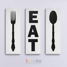 Set Hiasan Dinding Ruang Makan Eat Sign