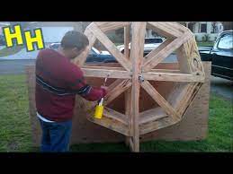 build a water wheel making an old