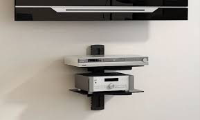 argom tv wall mount component shelf