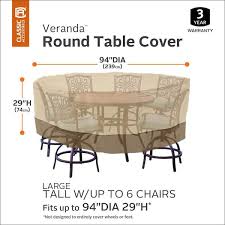 Round Patio Table And 8 Tall Chairs Set
