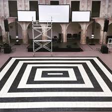 white marble dance floor system