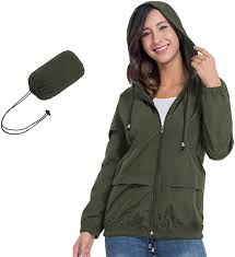 Amazon Com Jtanib Womens Raincoat Windbreaker Waterproof Lightweight Packable Hooded Rain Jacket S Xxl Clothing