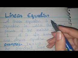 Linear Equation Definition