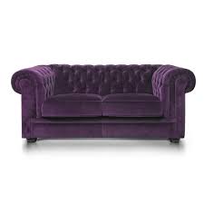 purple velvet chesterfield style 3 seat