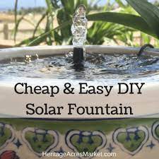 Use a solar powered water pump for fountains to convert your existing if you are a handy diy customer, you can build an outdoor water fountain with the solar pumps receive a 10% automatic discount during checkout on any diy pond or solar fountain pump kit. Cheap Easy Diy Solar Water Fountain Diy Solar Fountain Diy Solar Water Fountain Diy Fountain