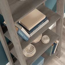 mystic oak 5 shelf ladder bookcase