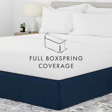 Navy Solid Twin Bed Skirt