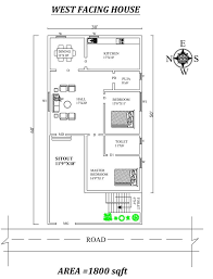 Marvelous 2bhk West Facing House Plan