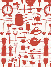 airfix kitchen red wallpaper by